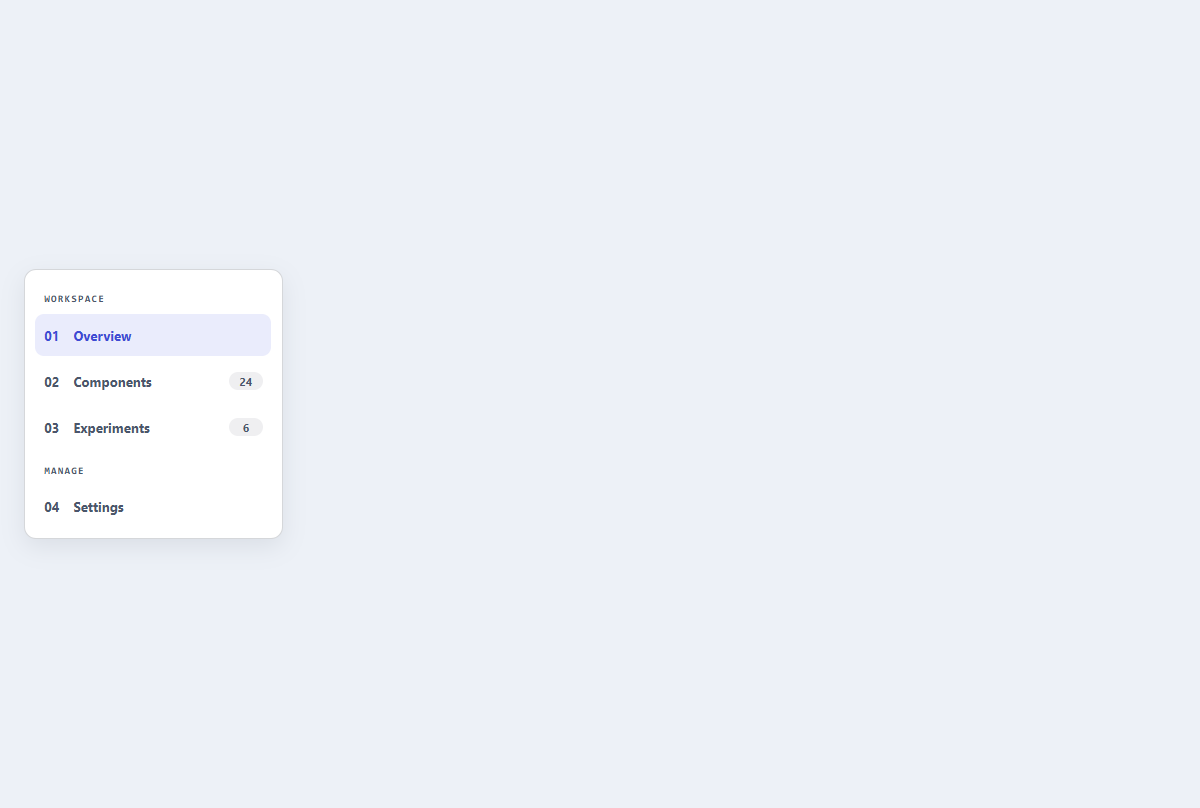 Preview of Compact sidebar menu