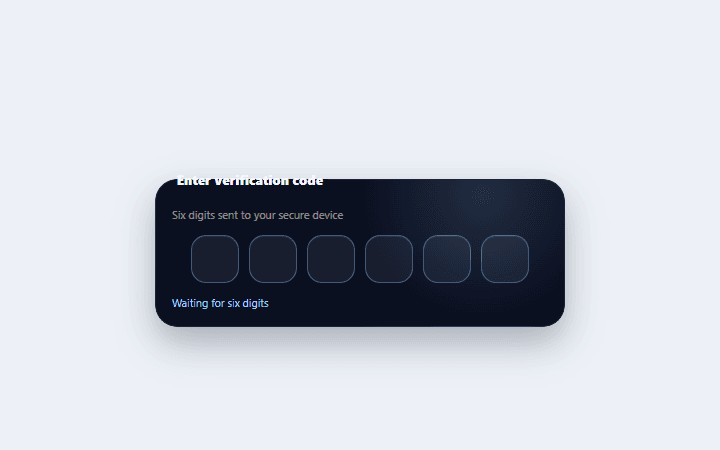 Preview of Constellation OTP input