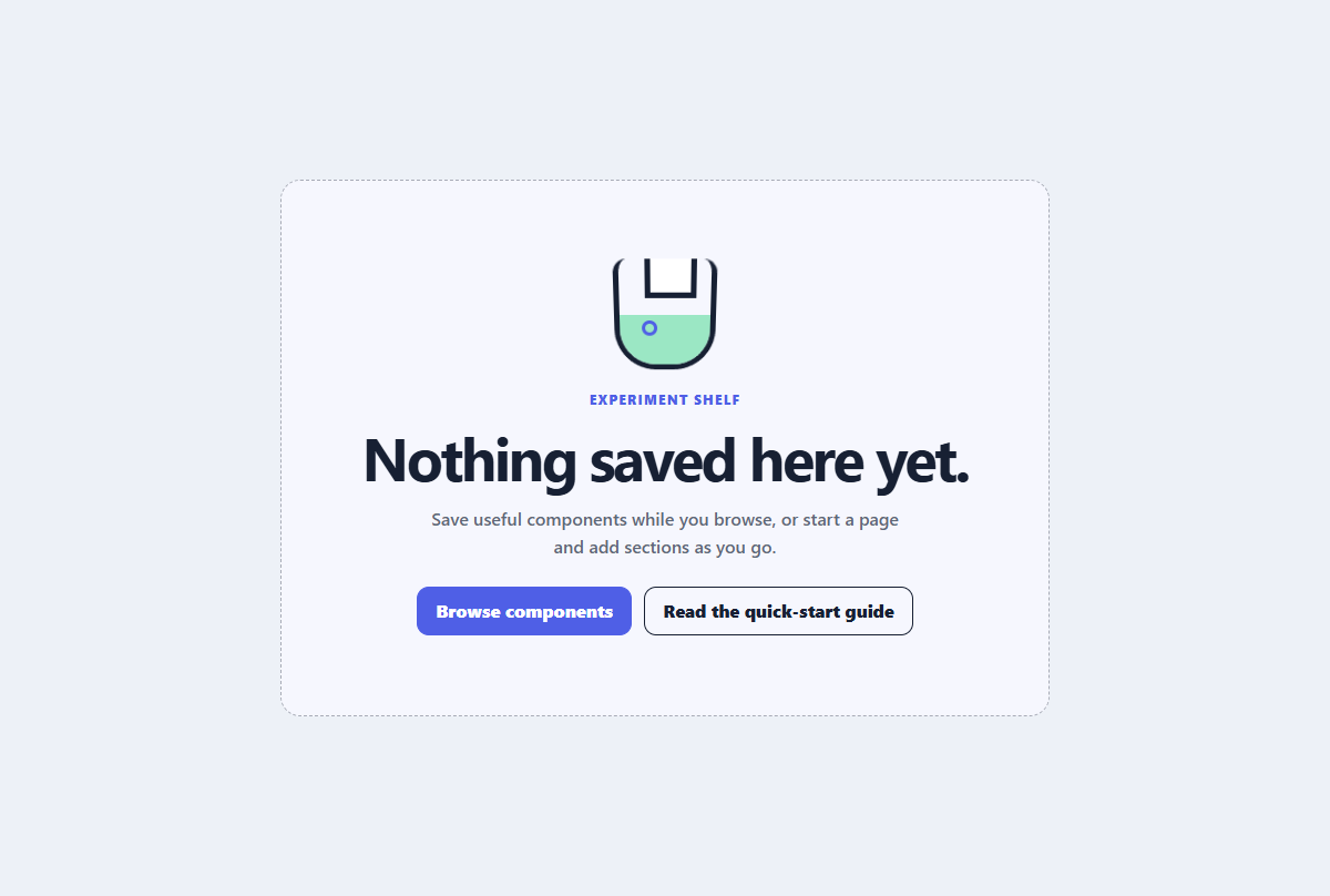 Preview of Actionable empty state