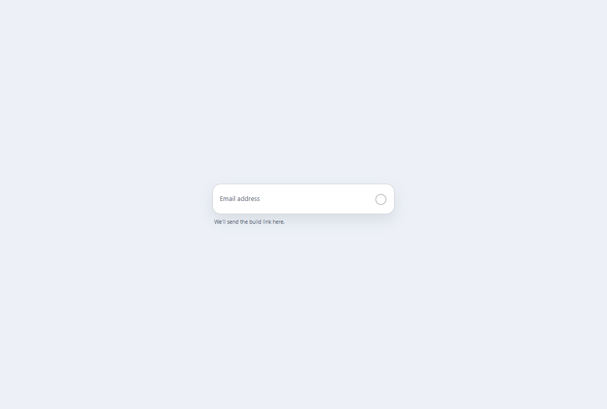 Preview of Floating label email field