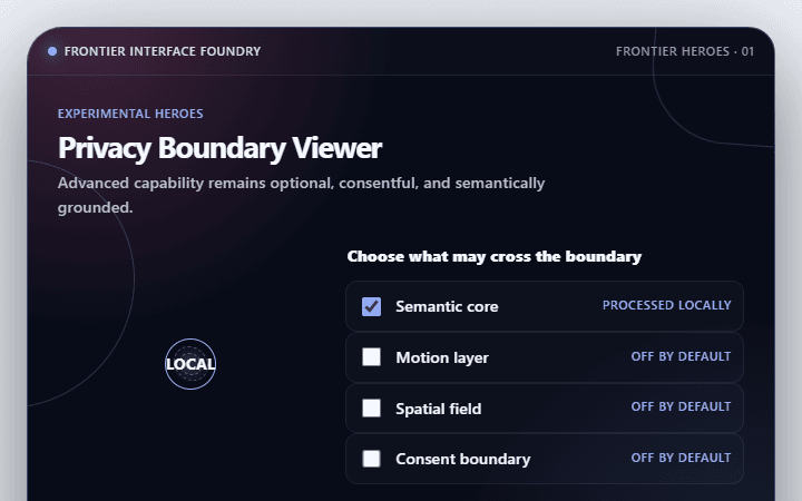 Preview of Privacy Boundary Viewer · Frontier heroes