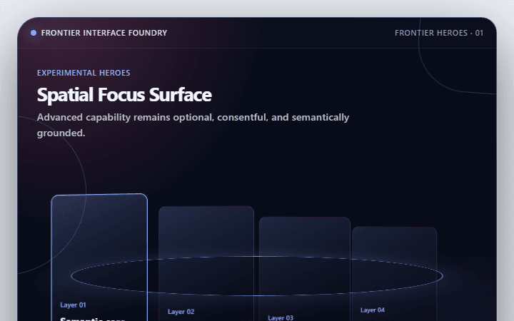 Preview of Spatial Focus Surface · Frontier heroes