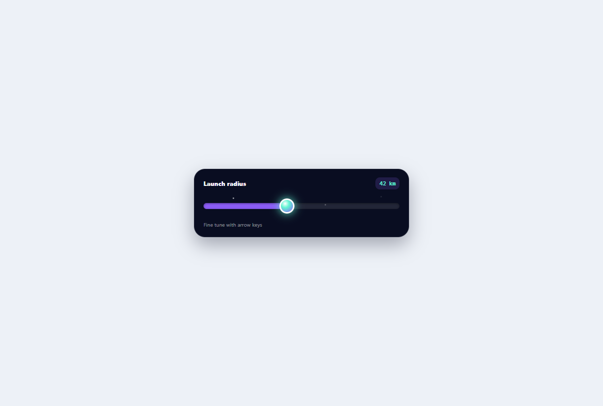 Preview of Galaxy range slider