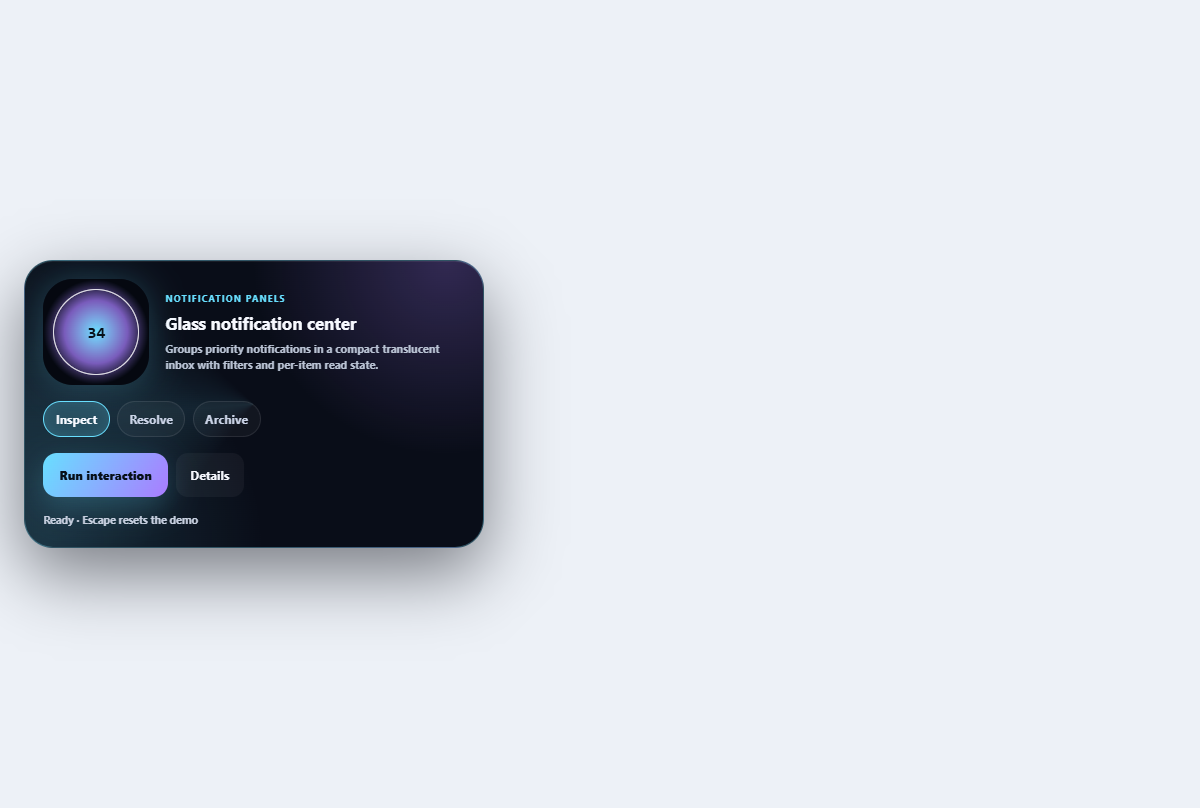 Preview of Glass notification center