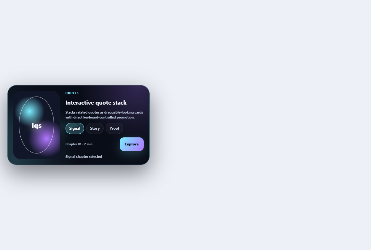Preview of Interactive quote stack