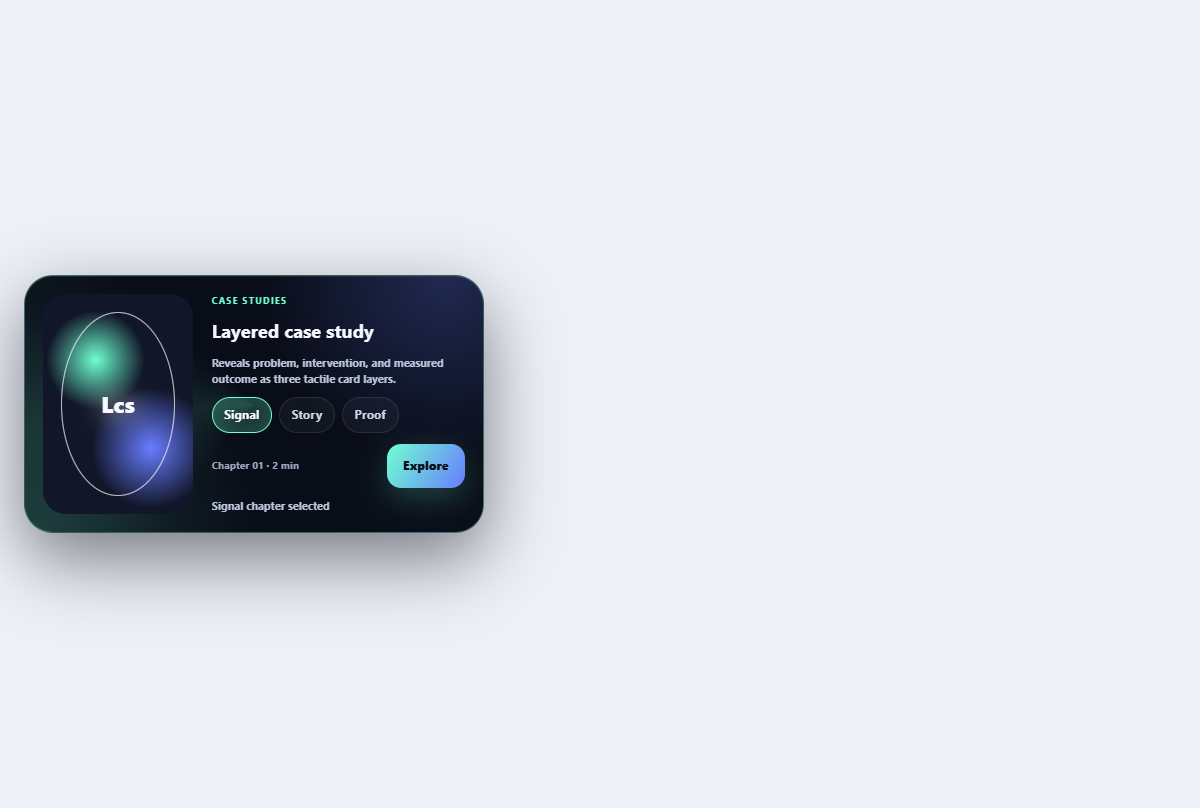 Preview of Layered case study card