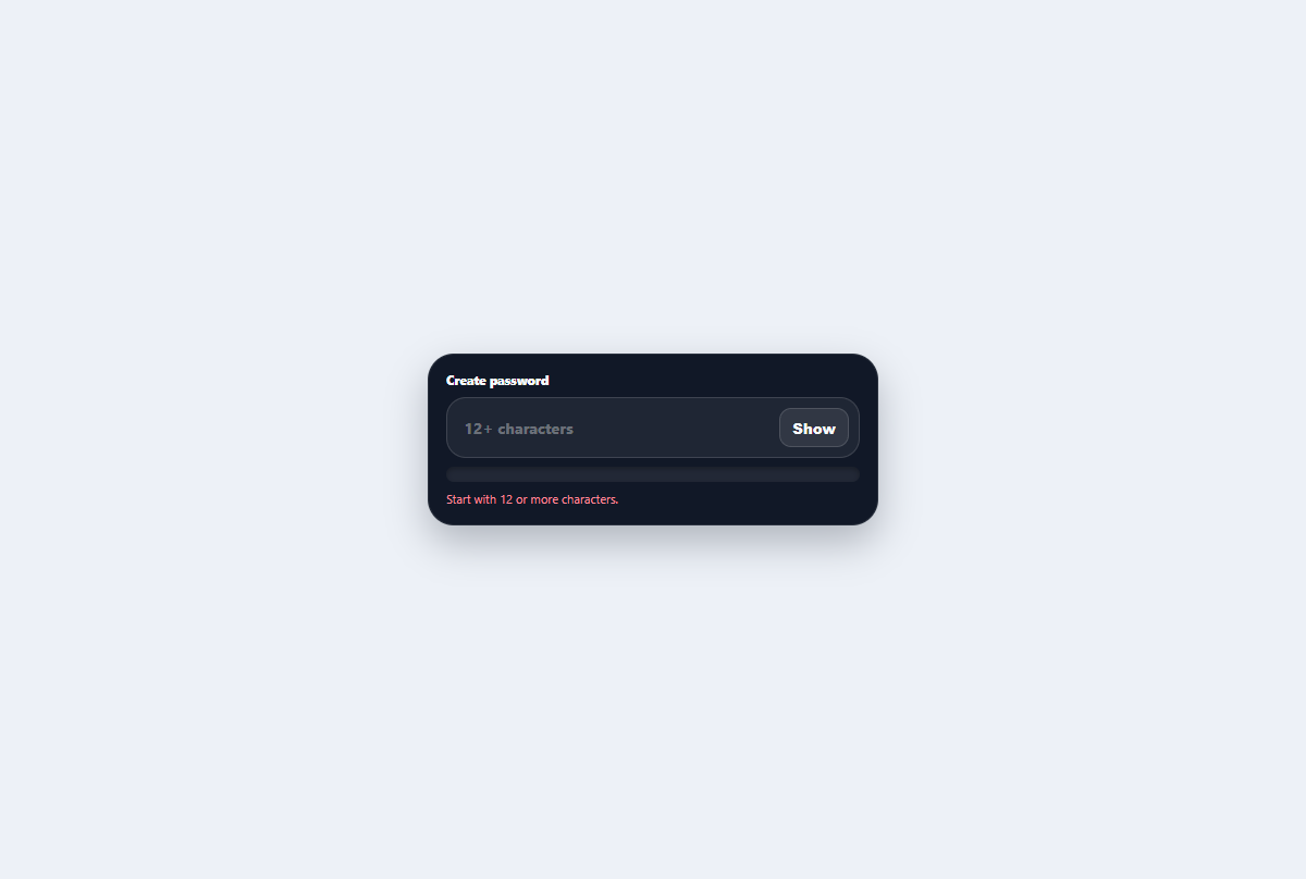 Preview of Liquid password field
