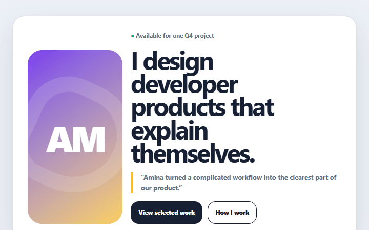 Preview of Portfolio availability hero