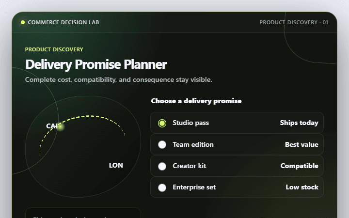 Preview of Delivery Promise Planner · Product discovery