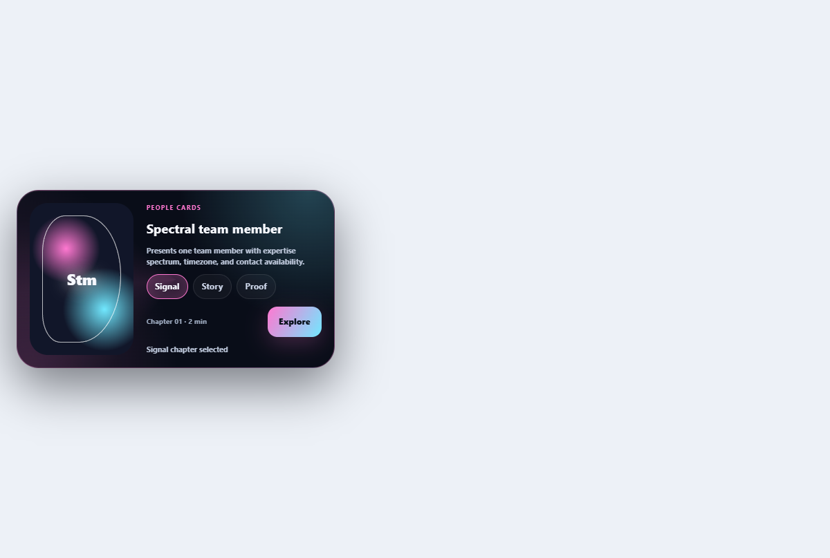 Preview of Spectral team member card