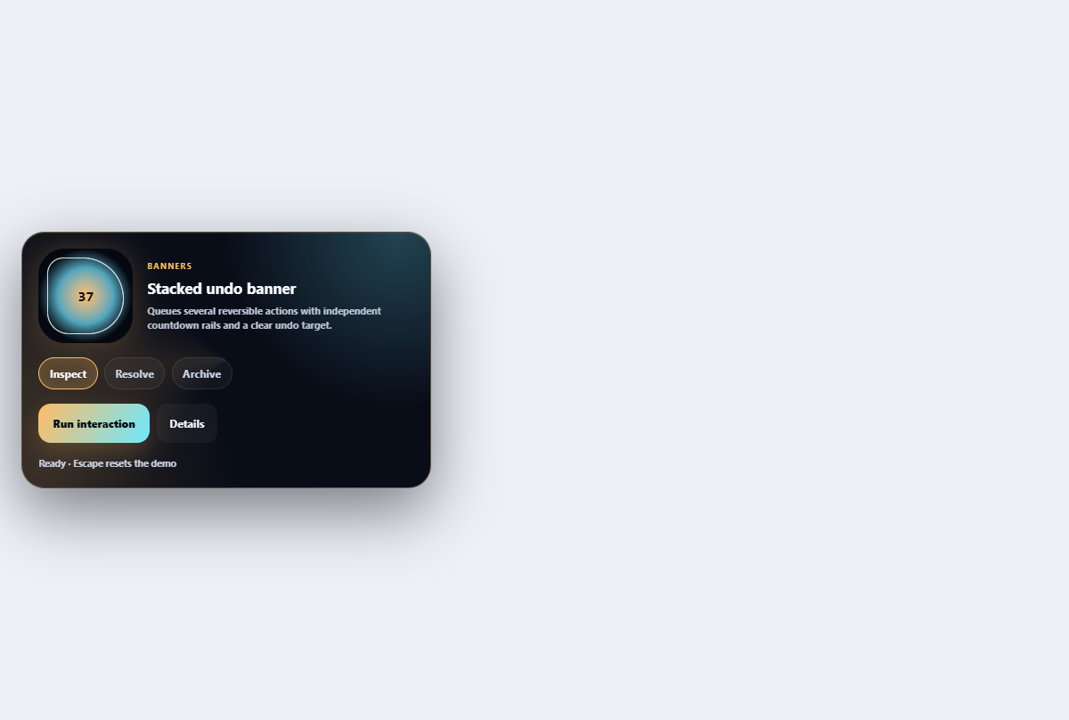 Preview of Stacked undo banner