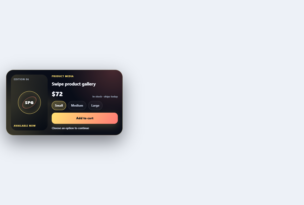 Preview of Swipe product gallery