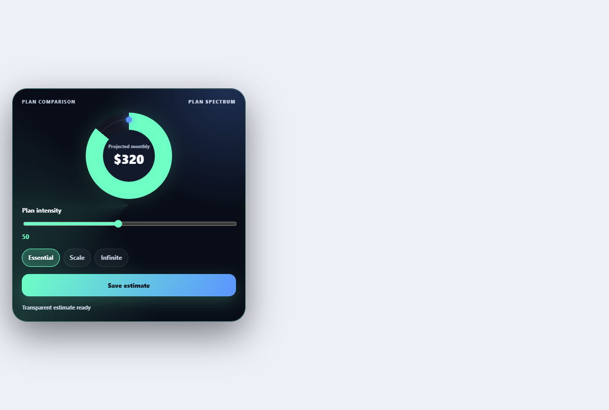 Preview of Tier comparison slider