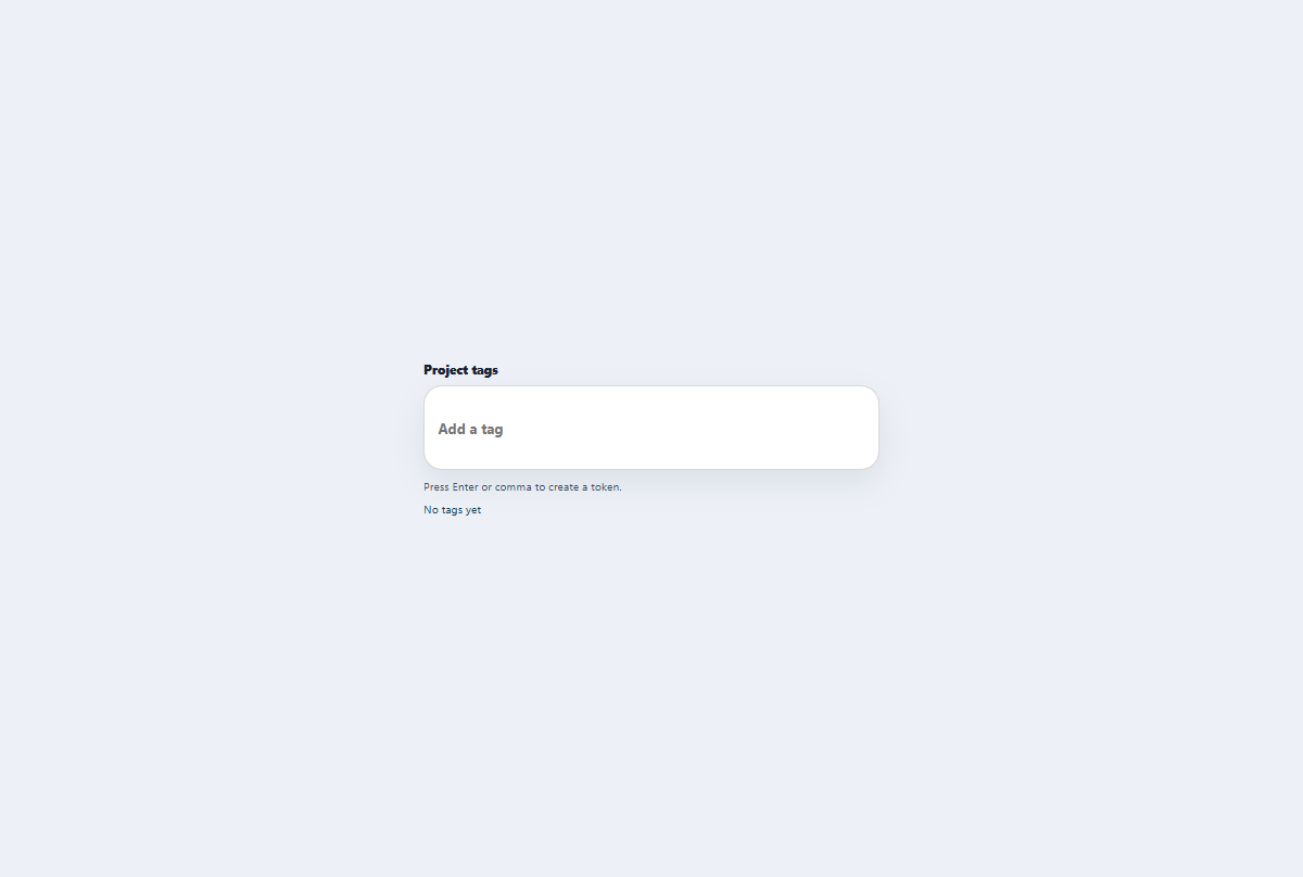 Preview of Token tag editor