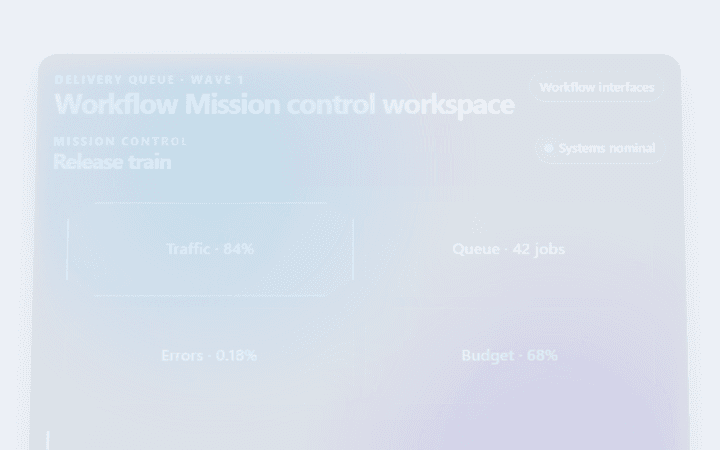 Preview of Workflow Mission control workspace